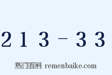213-33是什么意思的图片